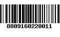 Código de Barras 8809160220011