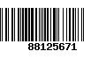 Código de Barras 88125671