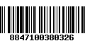 Código de Barras 8847100380326