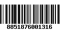 Código de Barras 8851876001316