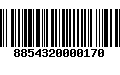 Código de Barras 8854320000170