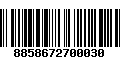 Código de Barras 8858672700030