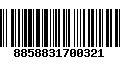 Código de Barras 8858831700321