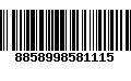 Código de Barras 8858998581115