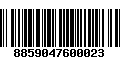 Código de Barras 8859047600023