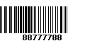 Código de Barras 88777788