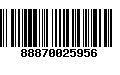 Código de Barras 88870025956