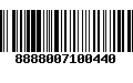 Código de Barras 8888007100440