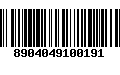 Código de Barras 8904049100191