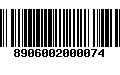 Código de Barras 8906002000074