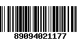 Código de Barras 89094021177