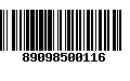 Código de Barras 89098500116