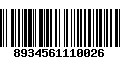 Código de Barras 8934561110026