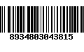 Código de Barras 8934803043815