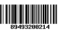 Código de Barras 89493200214