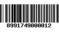 Código de Barras 8991749000012