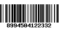 Código de Barras 8994504122332