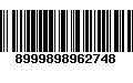 Código de Barras 8999898962748