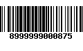 Código de Barras 8999999000875