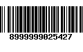 Código de Barras 8999999025427