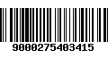 Código de Barras 9000275403415