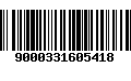 Código de Barras 9000331605418