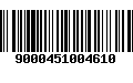 Código de Barras 9000451004610