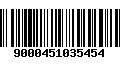 Código de Barras 9000451035454