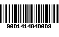 Código de Barras 9001414040089