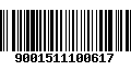 Código de Barras 9001511100617