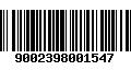 Código de Barras 9002398001547