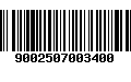 Código de Barras 9002507003400