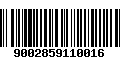 Código de Barras 9002859110016