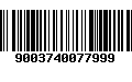 Código de Barras 9003740077999