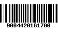 Código de Barras 9004420161700