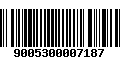 Código de Barras 9005300007187