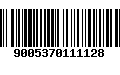 Código de Barras 9005370111128