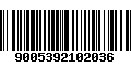 Código de Barras 9005392102036