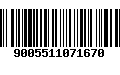 Código de Barras 9005511071670