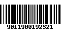 Código de Barras 9011900192321