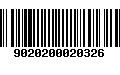 Código de Barras 9020200020326