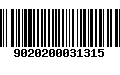 Código de Barras 9020200031315