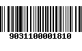 Código de Barras 9031100001810