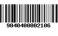 Código de Barras 9040400002106