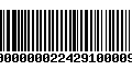 Código de Barras 9100000002242910000996