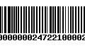 Código de Barras 9100000002472210000291