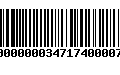 Código de Barras 9100000003471740000794