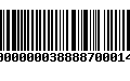 Código de Barras 9100000003888870001452