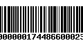 Código de Barras 9100000017448660002392