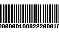 Código de Barras 9100000018892220001698